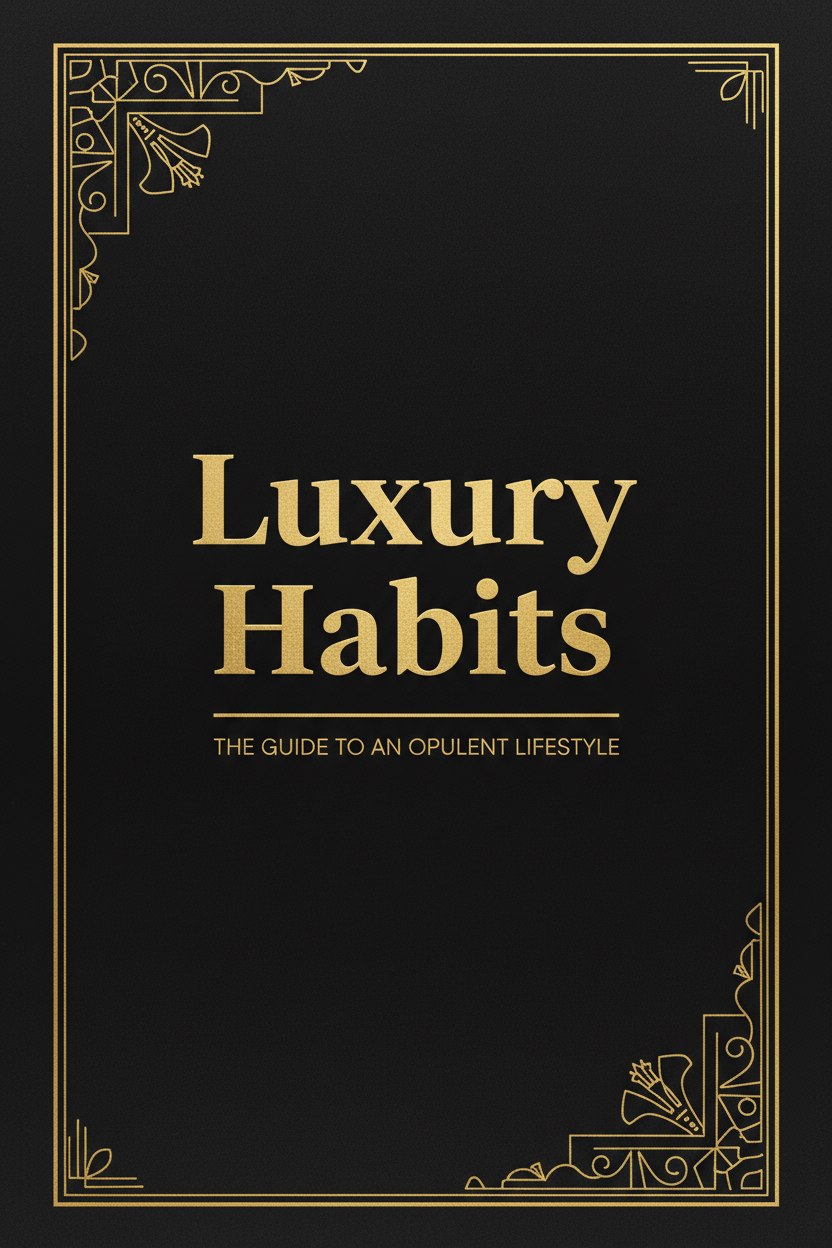 Luxury Habits Short eBook cover with black and gold design