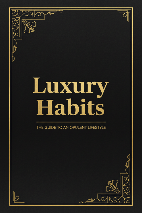 Luxury Habits Short eBook cover with black and gold design